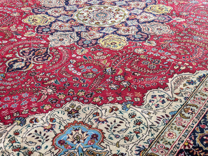 Kashan Persian Vintage Wash Rug - Size: 12.5 x 9.6