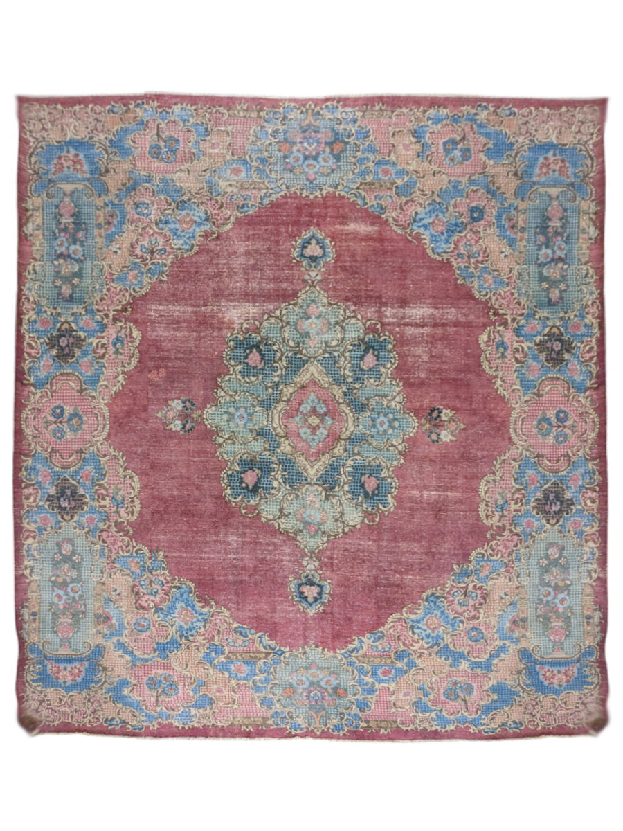 Kashan Persian Vintage Wash Rug - Size: 12.7 x 10.4