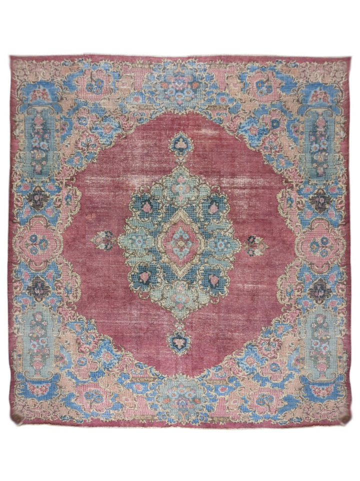 Kashan Persian Vintage Wash Rug - Size: 12.7 x 10.4