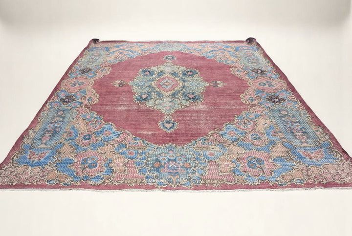 Kashan Persian Vintage Wash Rug - Size: 12.7 x 10.4