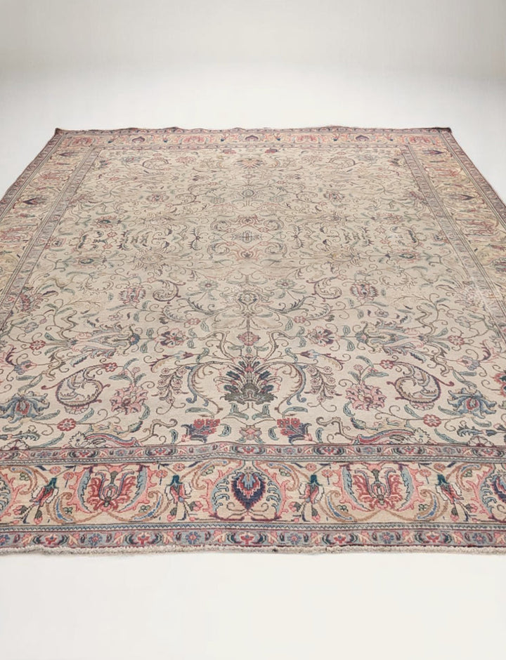 Kashan Persian Vintage Wash Rug - Size: 12.7 x 9.5