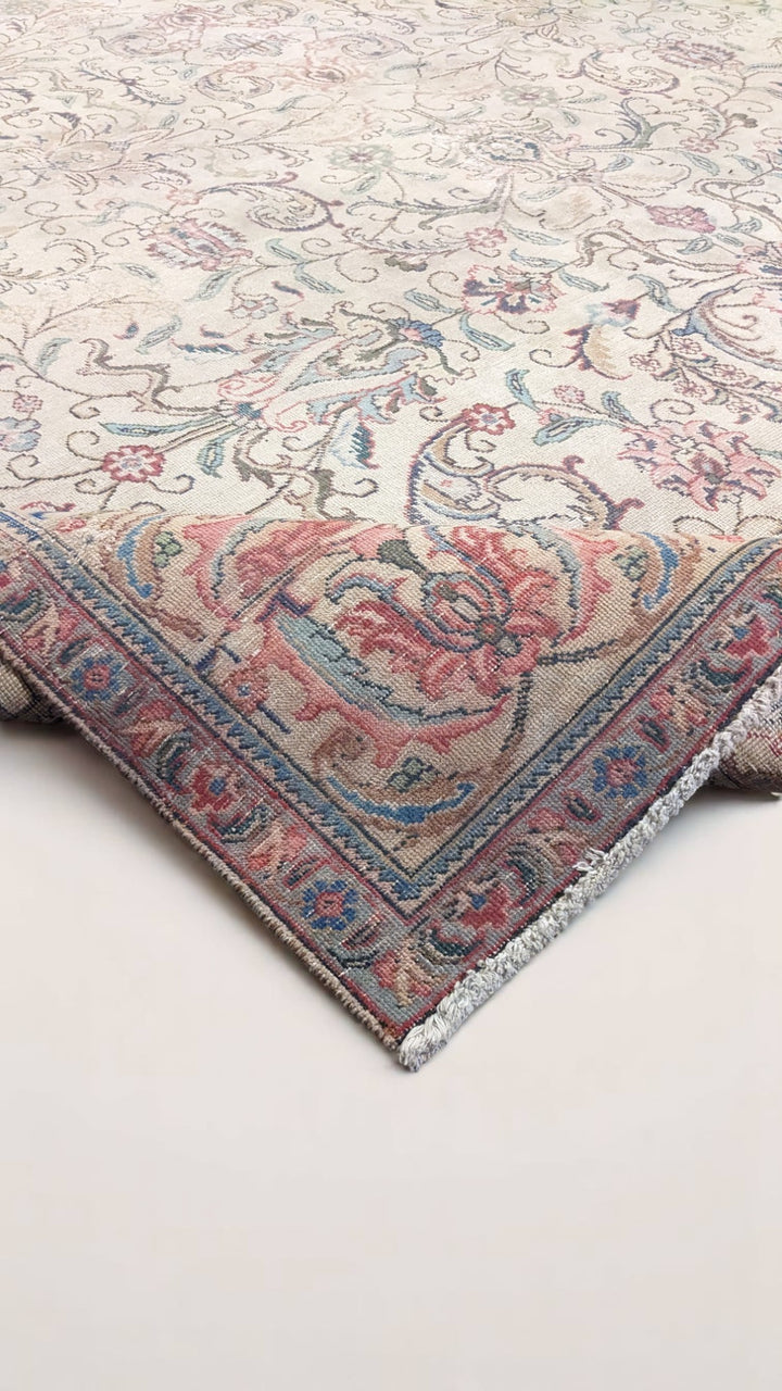 Kashan Persian Vintage Wash Rug - Size: 12.7 x 9.5