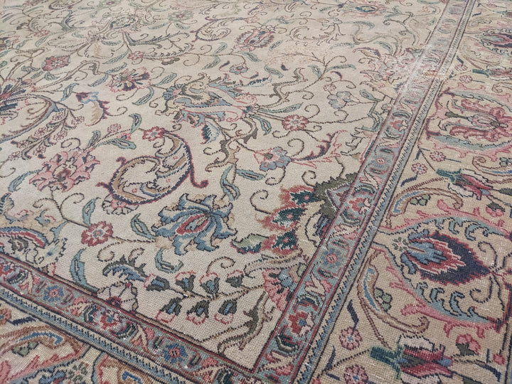 Kashan Persian Vintage Wash Rug - Size: 12.7 x 9.5