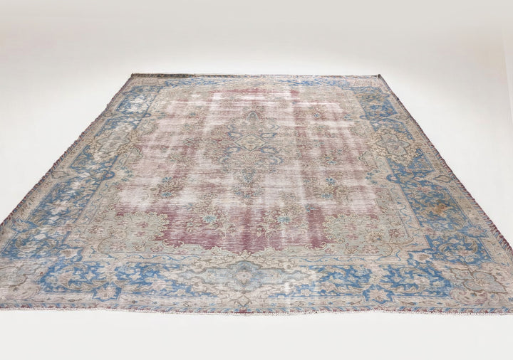 Kashan Persian Vintage Wash Rug - Size: 13.8 x 9.10