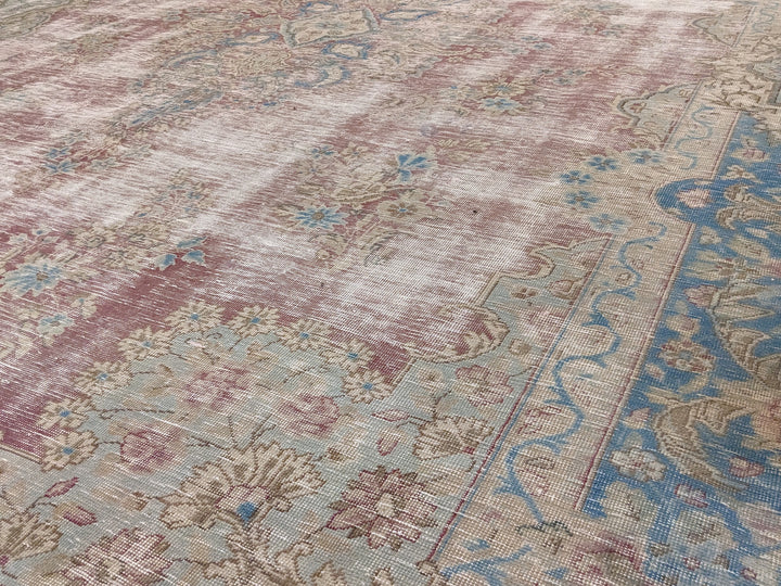 Kashan Persian Vintage Wash Rug - Size: 13.8 x 9.10