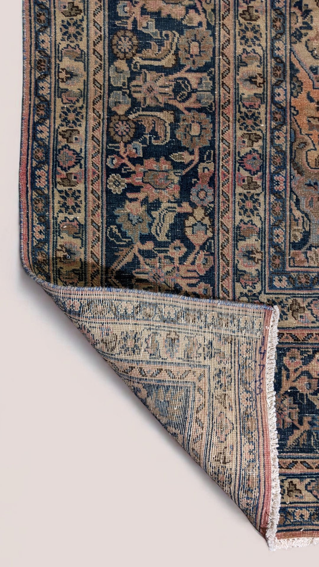 Kashan Persian Vintage Wash Rug - Size: 12.10 x 9.11