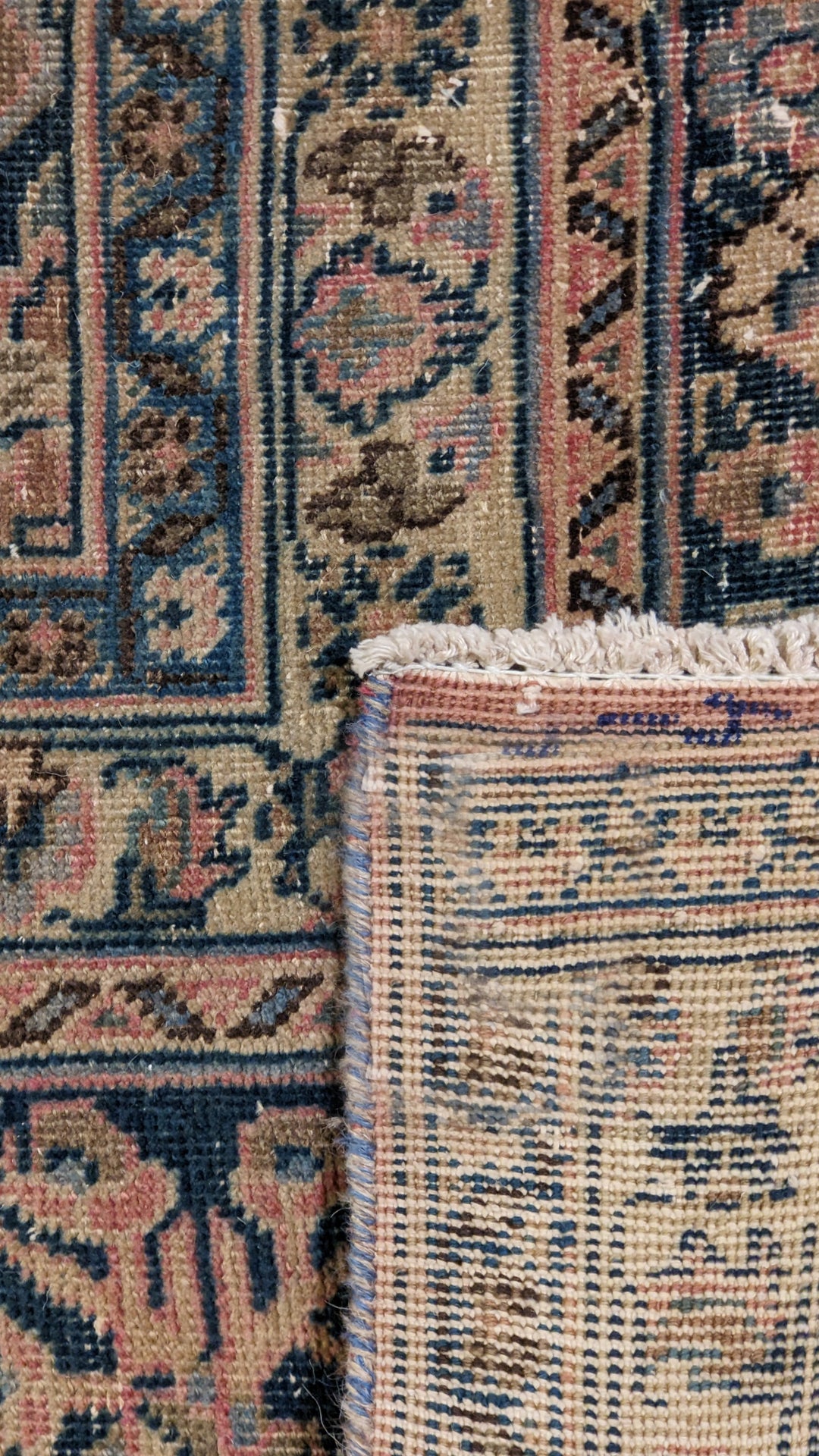 Kashan Persian Vintage Wash Rug - Size: 12.10 x 9.11