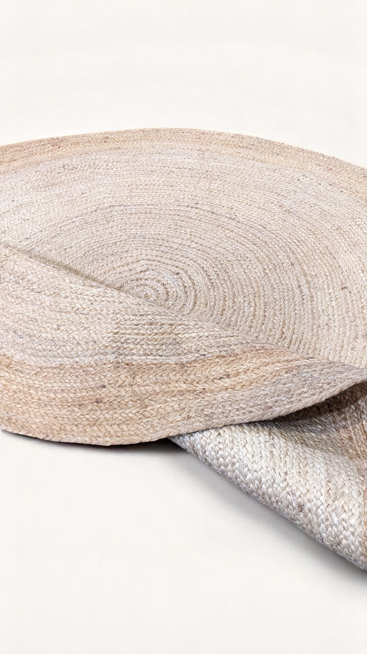 Flatweave Natural Jute Rug - Size: 4.8 x 4.8