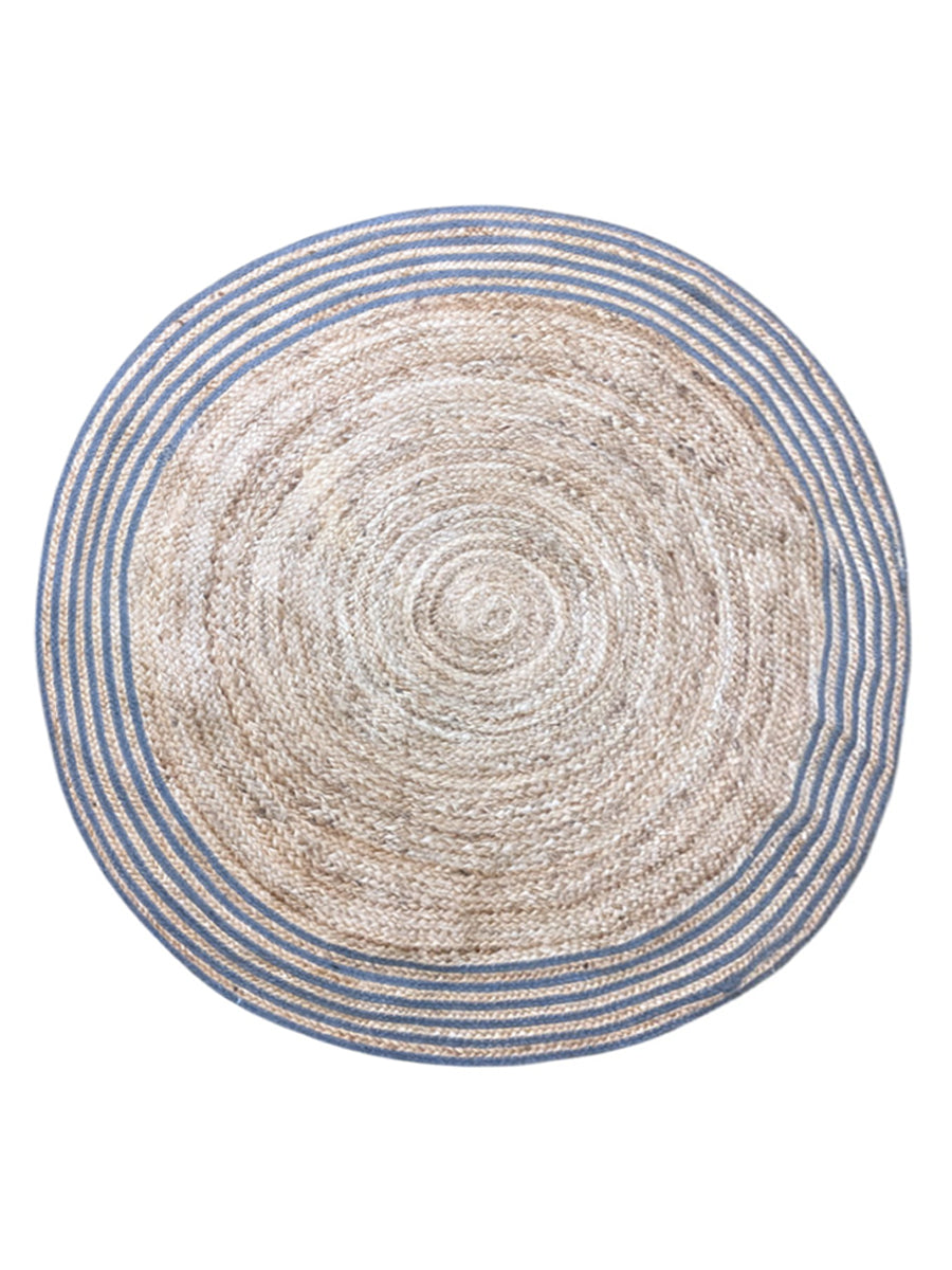 Braided Natural Jute Rug - Size: 4 x 4