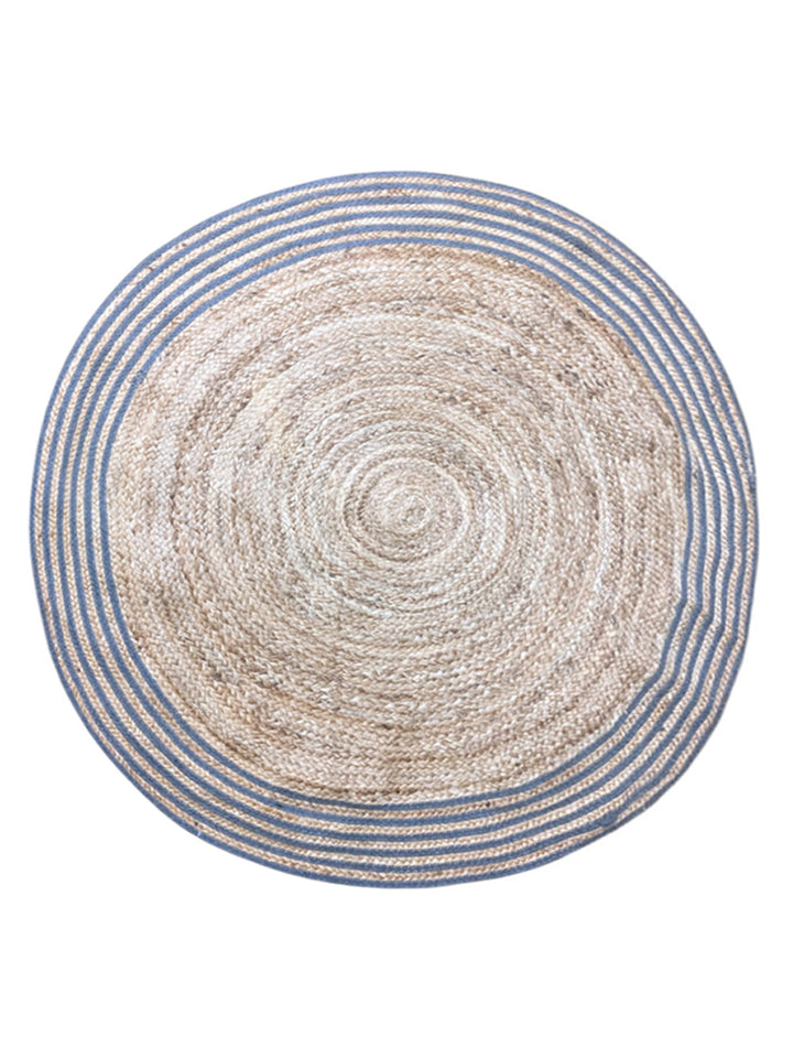 Braided Natural Jute Rug - Size: 4 x 4