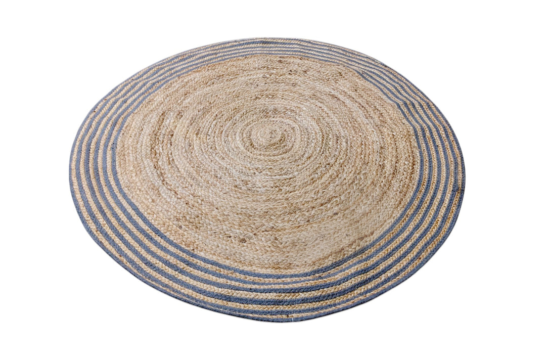 Braided Natural Jute Rug - Size: 4 x 4