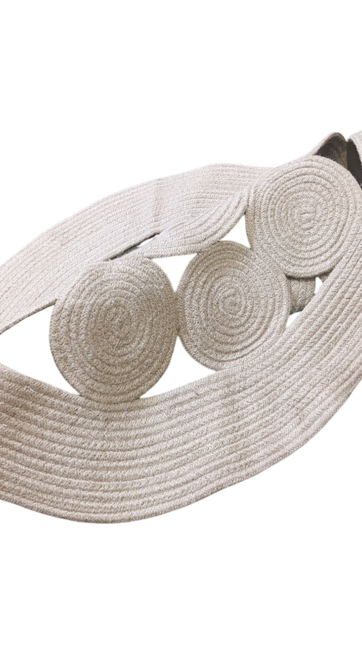 Braided Natural Jute Rug - Size: 2.8 x 2.8