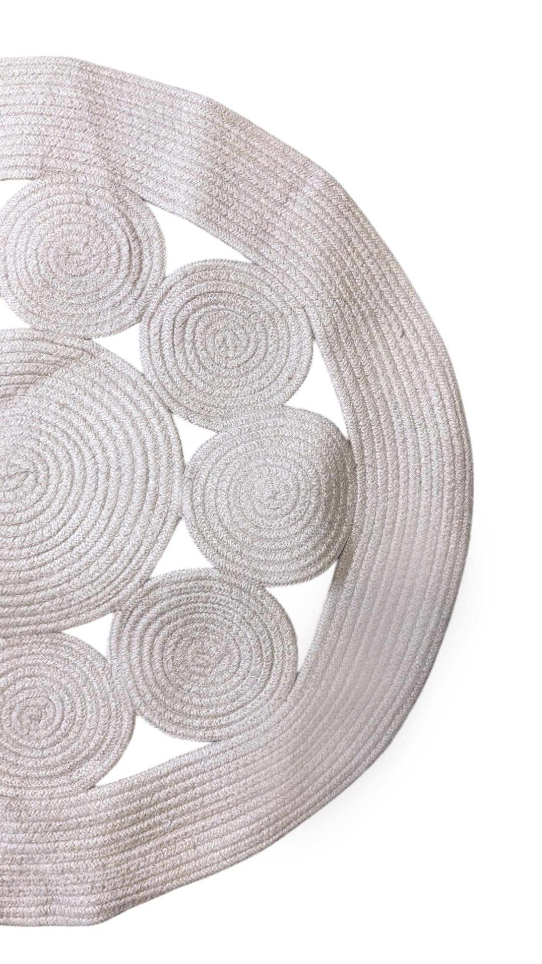 Braided Natural Jute Rug - Size: 2.8 x 2.8