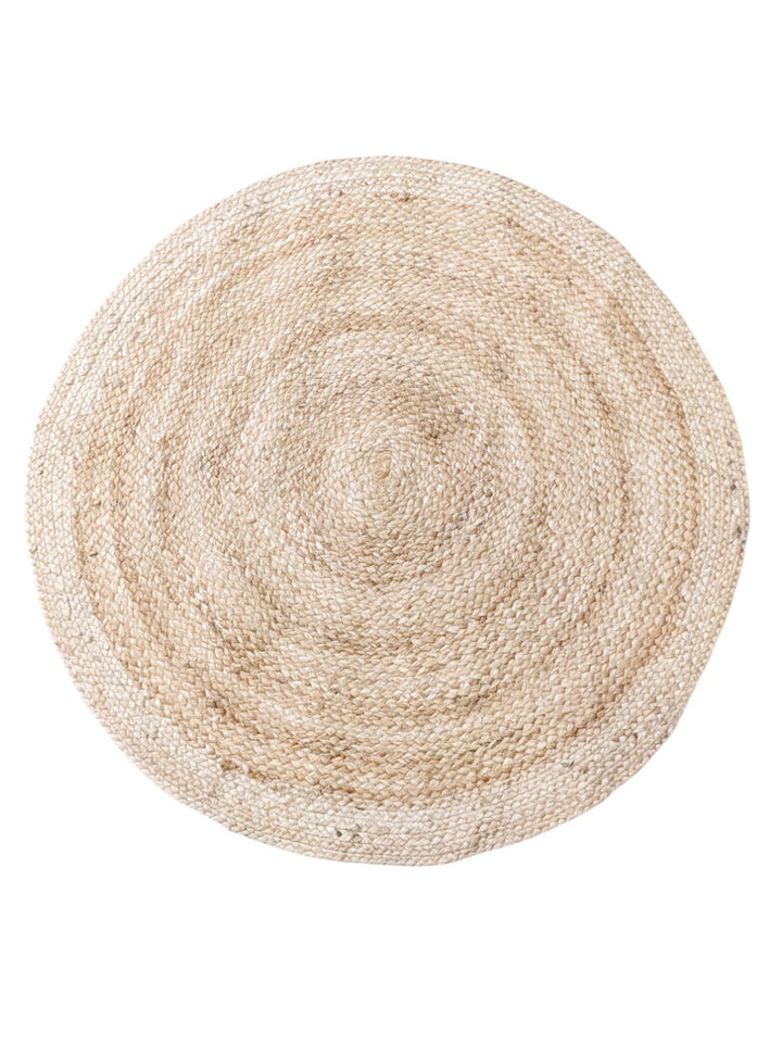 Chunky Natural Jute Rug - Size: 3 x 3