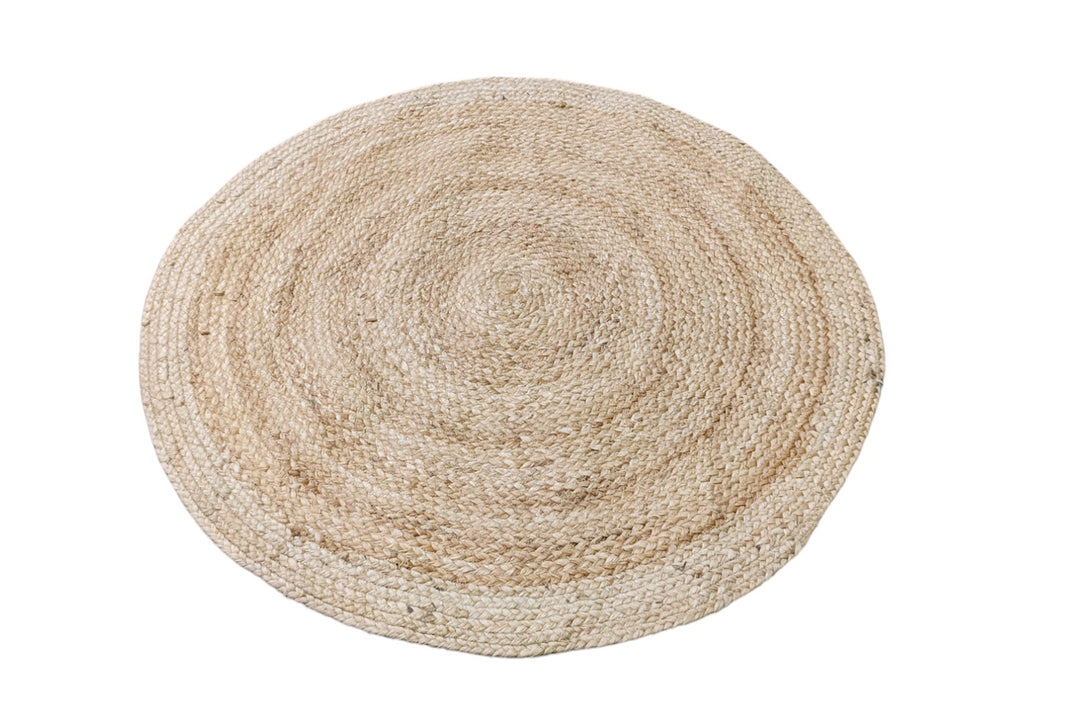 Chunky Natural Jute Rug - Size: 3 x 3