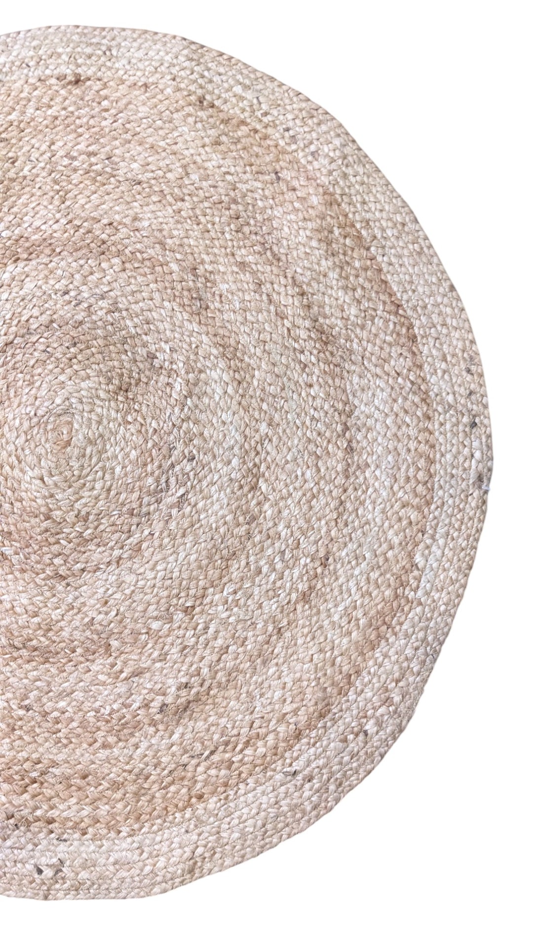 Chunky Natural Jute Rug - Size: 3 x 3