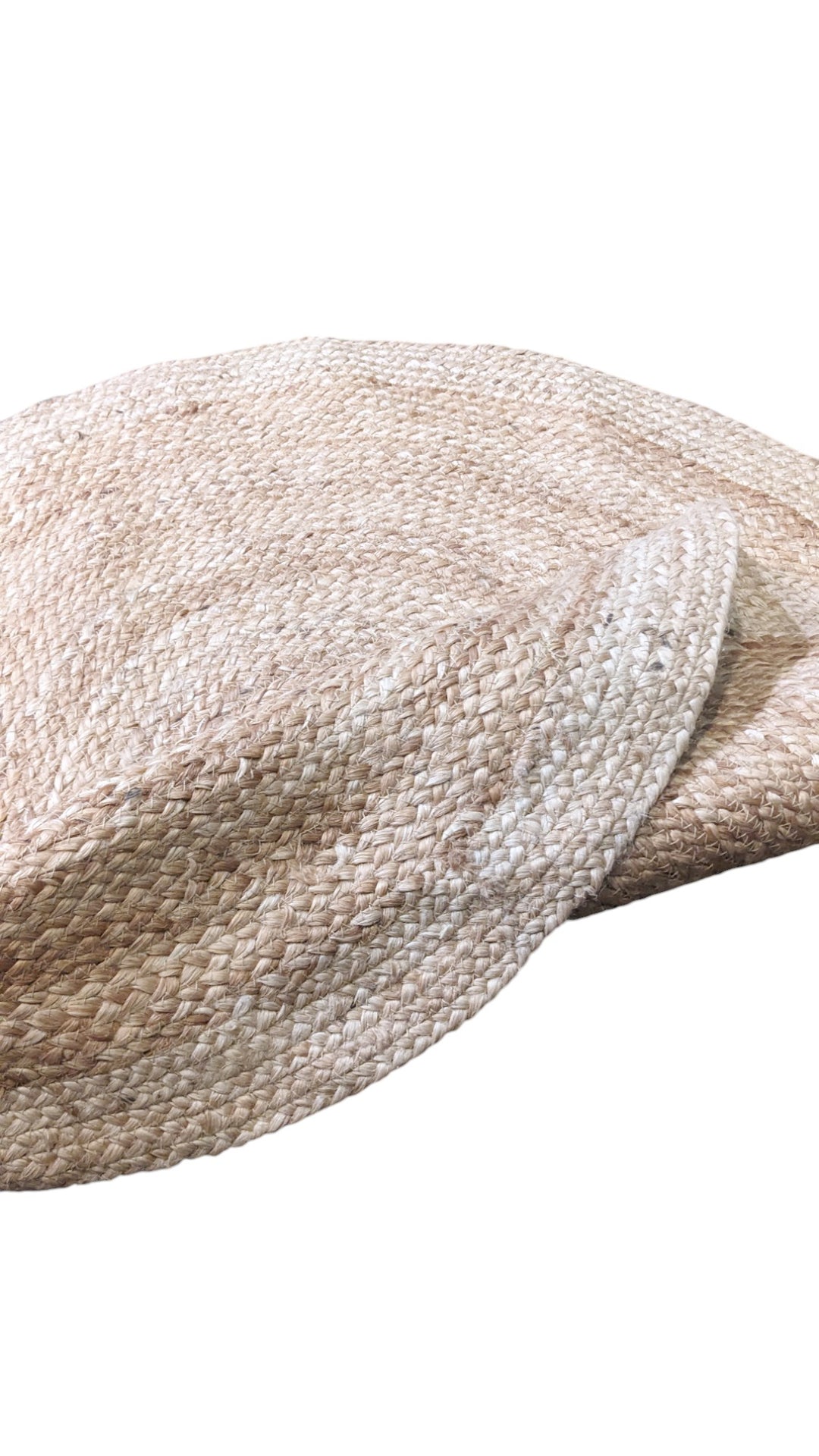 Chunky Natural Jute Rug - Size: 3 x 3