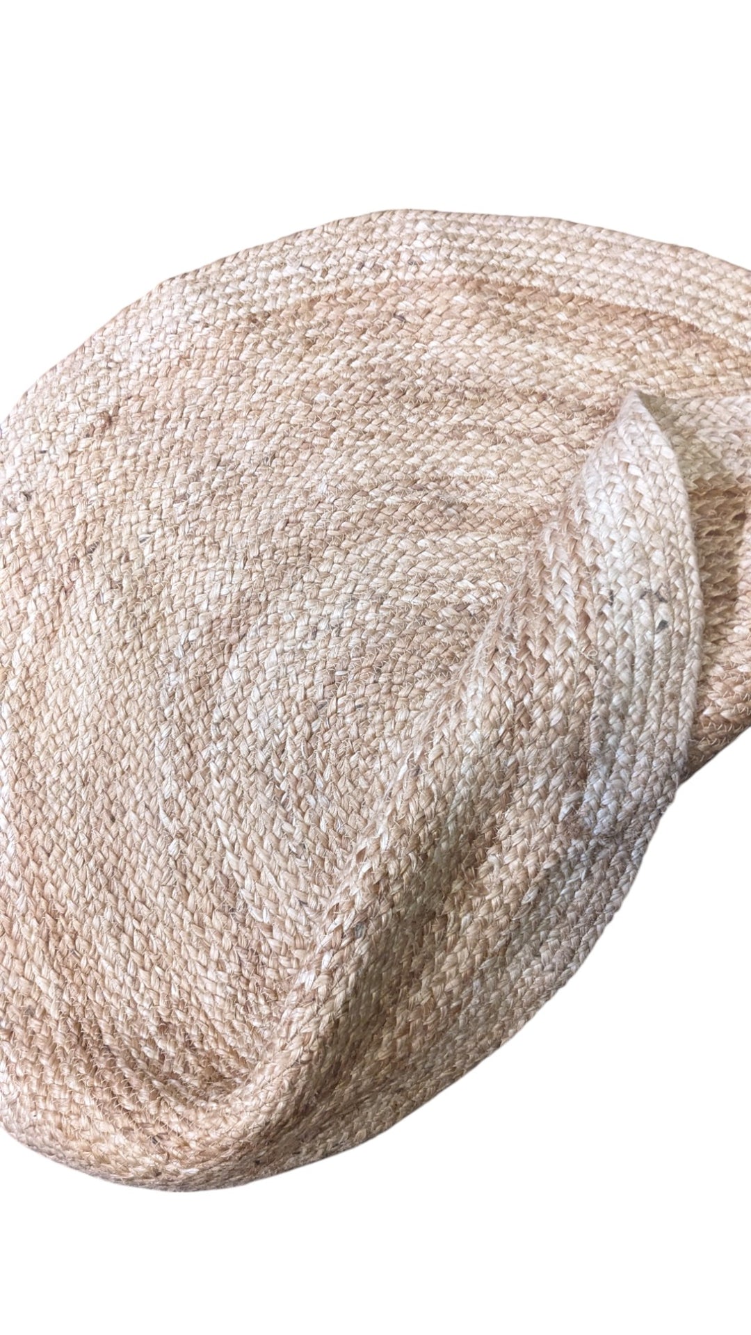 Chunky Natural Jute Rug - Size: 3 x 3