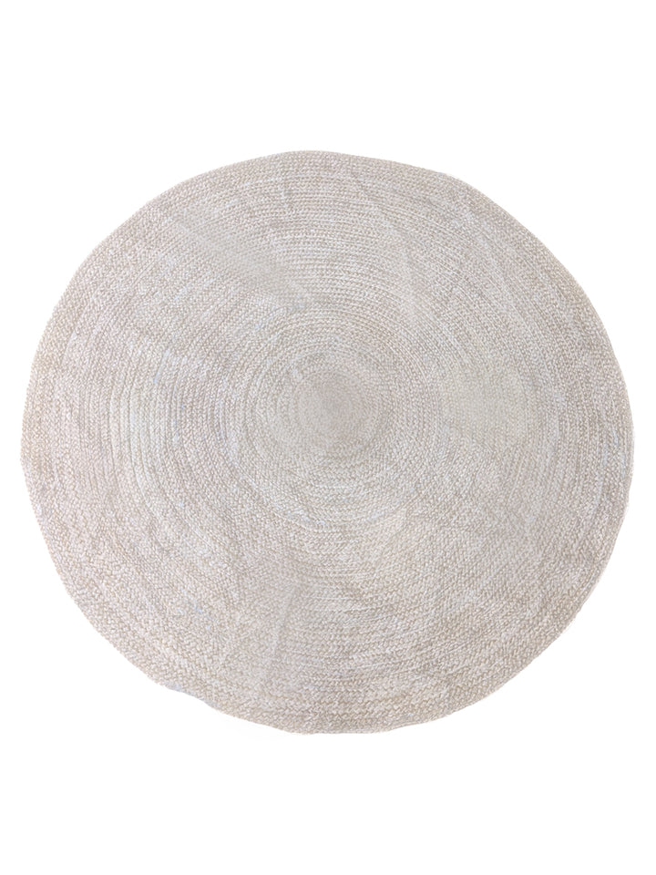 Braided Natural Jute Rug - Size: 4 x 4