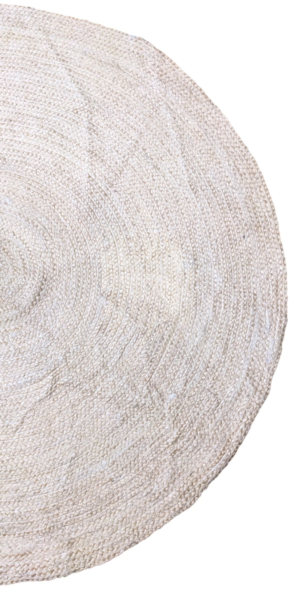 Braided Natural Jute Rug - Size: 4 x 4