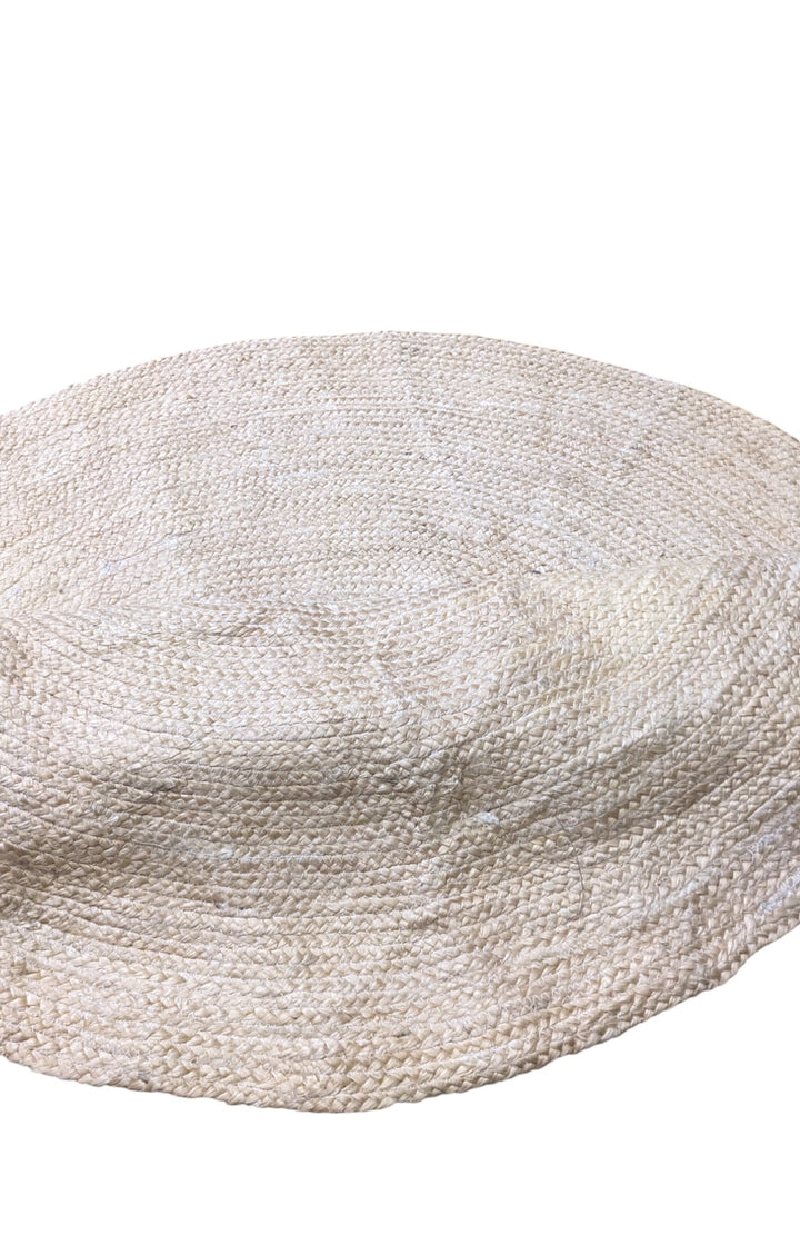 Braided Natural Jute Rug - Size: 4 x 4