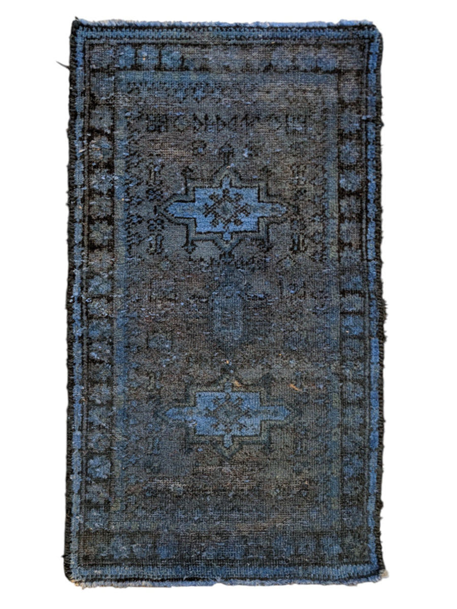 Baluchi Vintage Tribal Overdyed Rug  - Size: 4 x 2.2