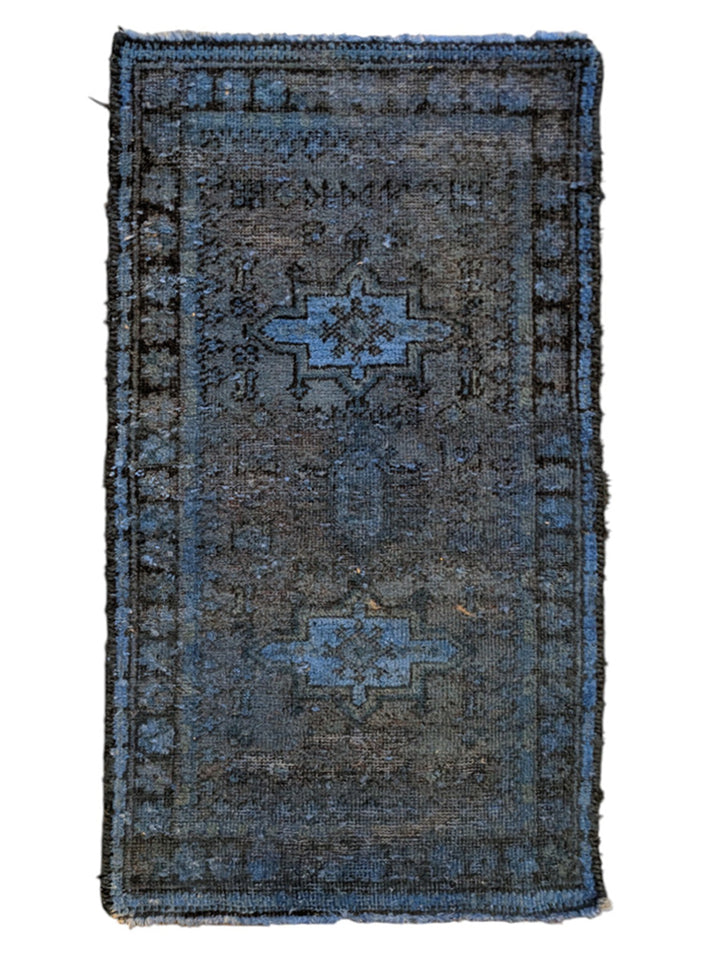 Baluchi Vintage Tribal Overdyed Rug  - Size: 4 x 2.2