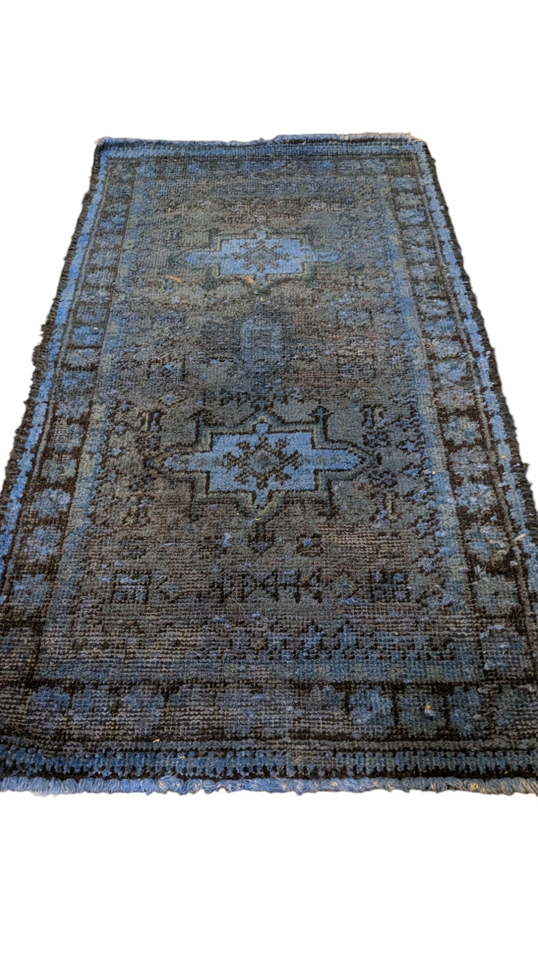 Baluchi Vintage Tribal Overdyed Rug  - Size: 4 x 2.2