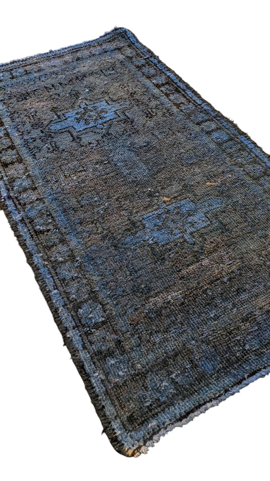 Baluchi Vintage Tribal Overdyed Rug  - Size: 4 x 2.2
