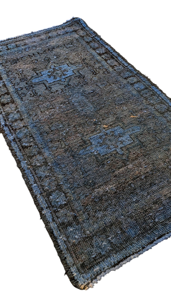 Baluchi Vintage Tribal Overdyed Rug  - Size: 4 x 2.2
