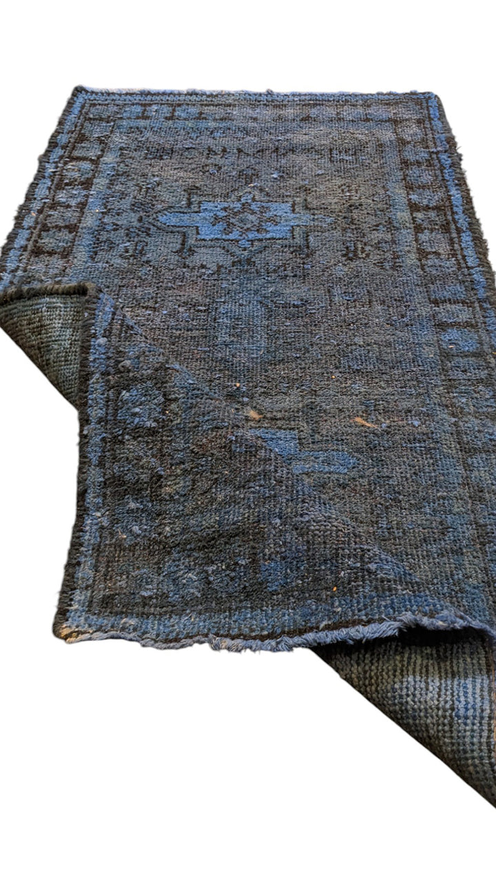 Baluchi Vintage Tribal Overdyed Rug  - Size: 4 x 2.2