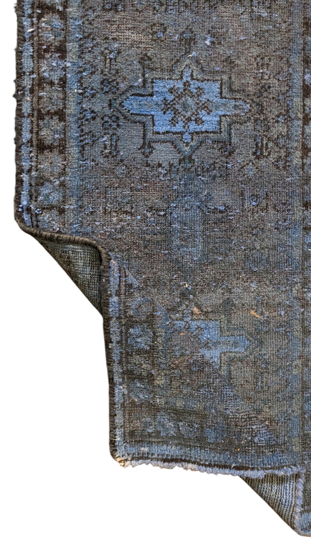 Baluchi Vintage Tribal Overdyed Rug  - Size: 4 x 2.2