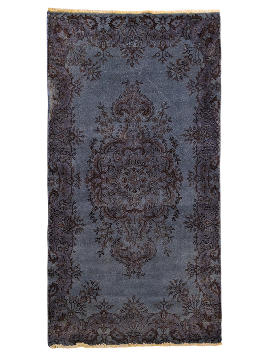 Baluchi Vintage Tribal Overdyed Rug - Size: 6.8 x 3.8