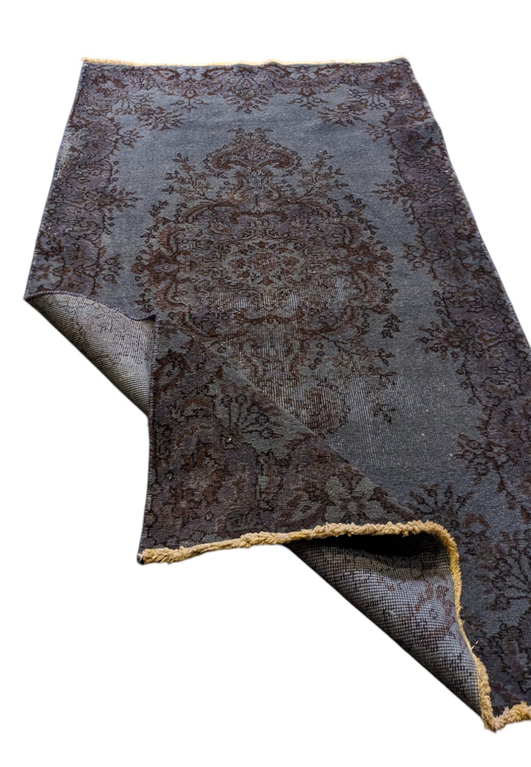 Baluchi Vintage Tribal Overdyed Rug - Size: 6.8 x 3.8