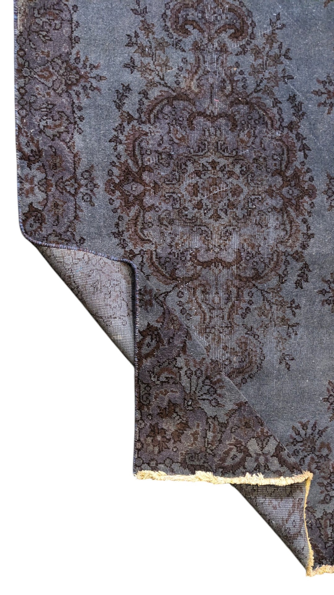 Baluchi Vintage Tribal Overdyed Rug - Size: 6.8 x 3.8