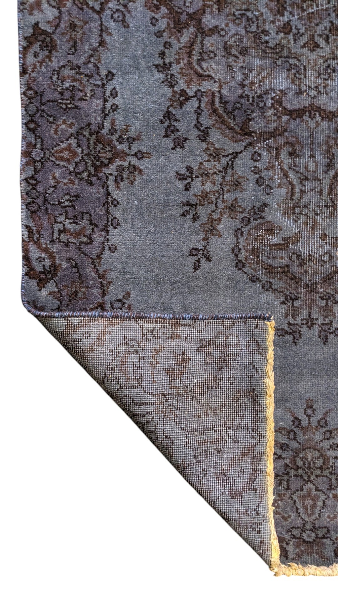 Baluchi Vintage Tribal Overdyed Rug - Size: 6.8 x 3.8