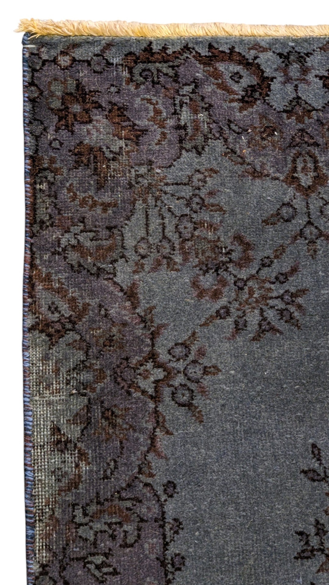 Baluchi Vintage Tribal Overdyed Rug - Size: 6.8 x 3.8