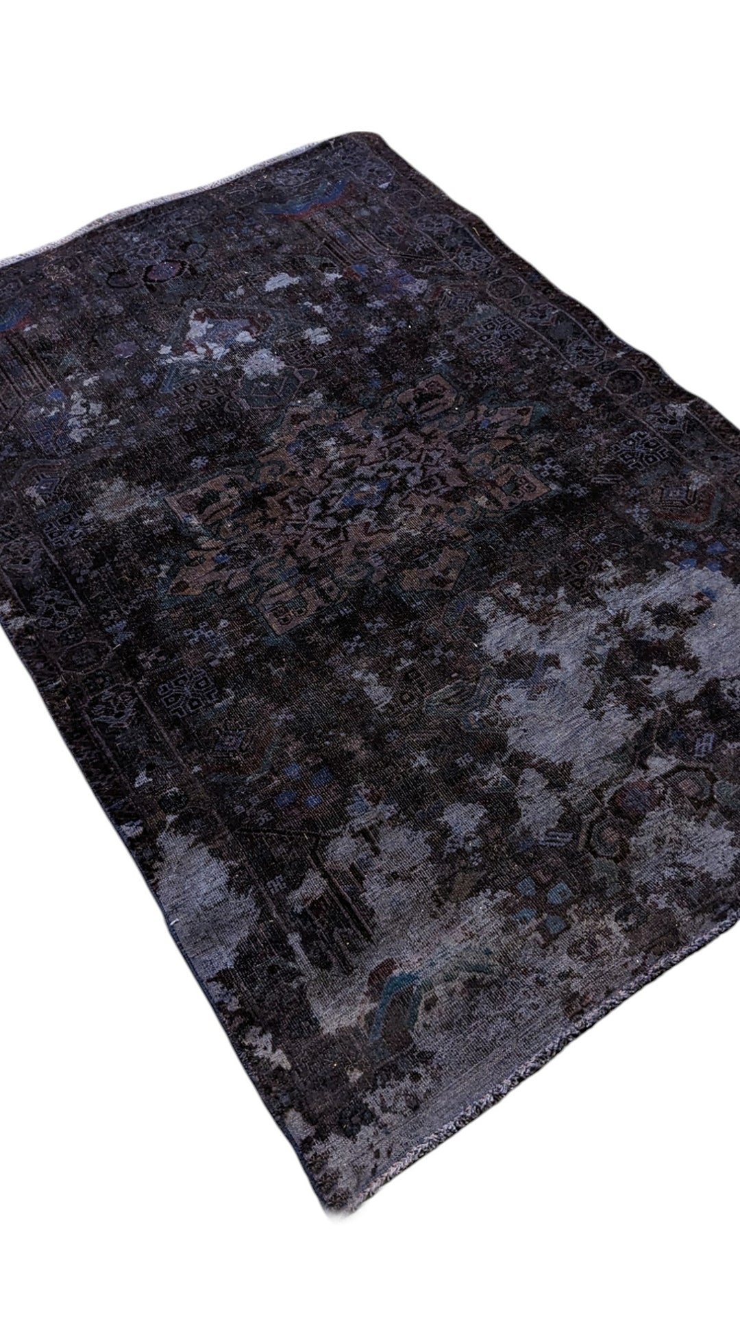 Baluchi Vintage Tribal Overdyed Rug - Size: 5.6 x 3.9