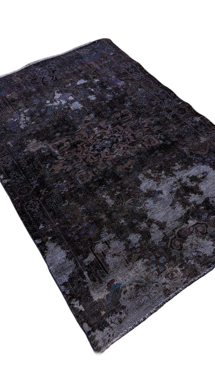 Baluchi Vintage Tribal Overdyed Rug - Size: 5.6 x 3.9