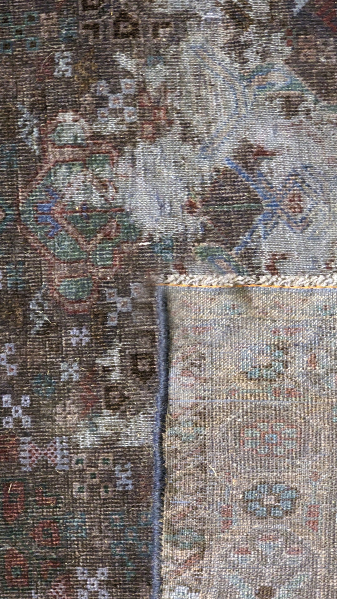 Baluchi Vintage Tribal Overdyed Rug - Size: 5.6 x 3.9