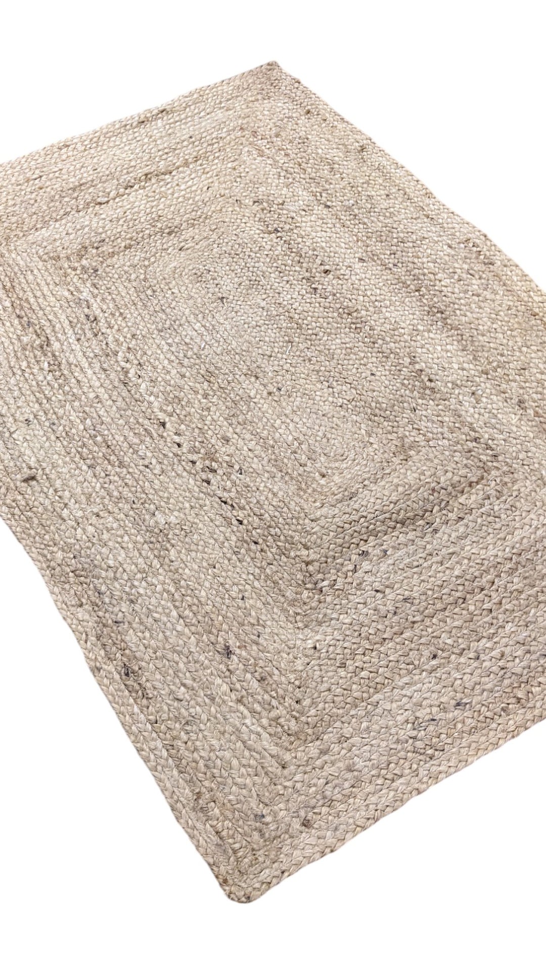 Braided Natural Jute Rug - Size: 4 x 2.8