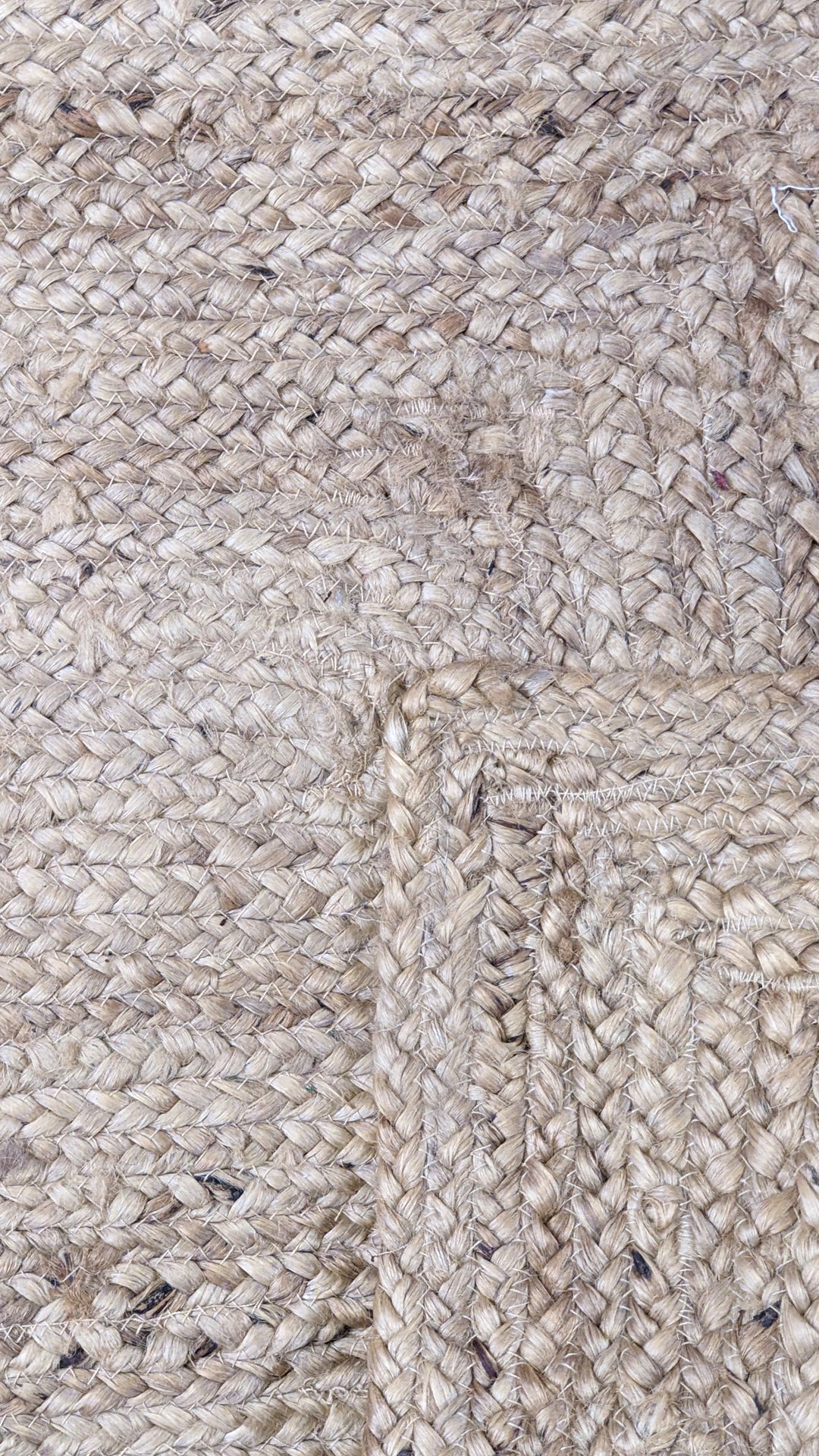 Braided Natural Jute Rug - Size: 4 x 2.8