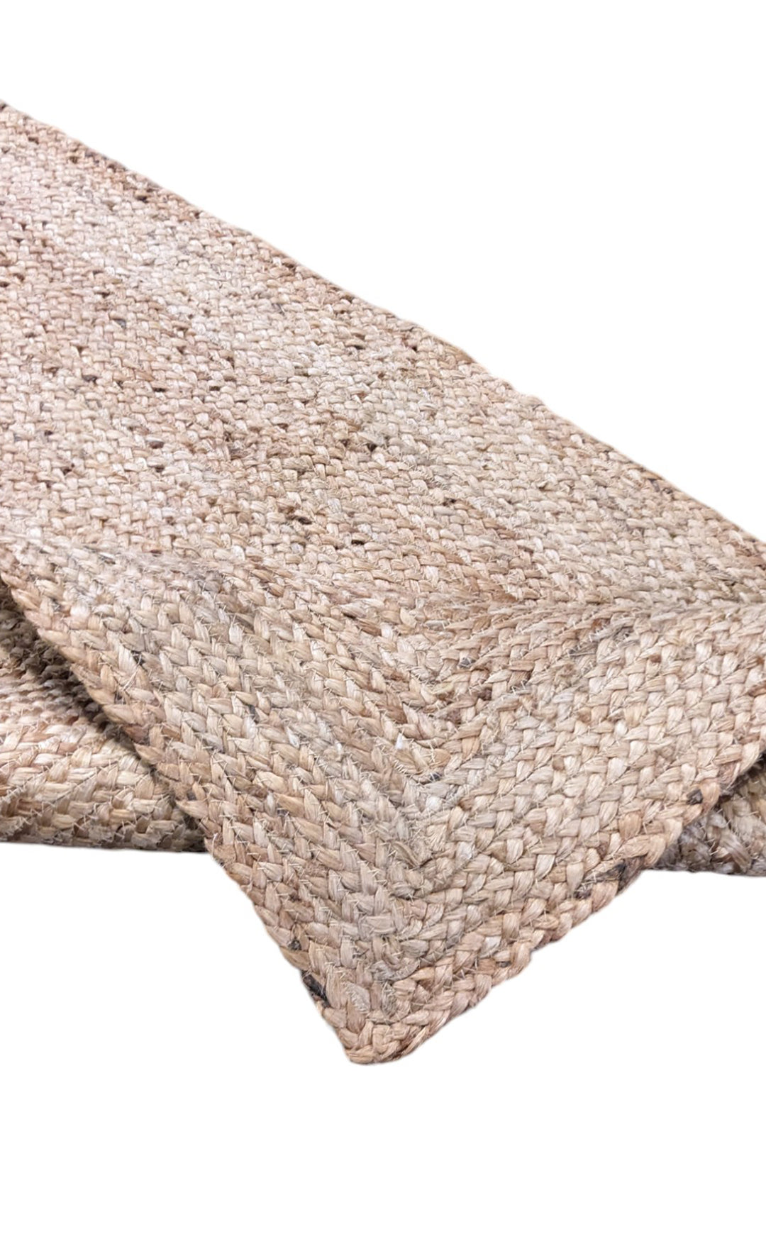 Braided Natural Jute Rug - Size: 4.9 x 2.6