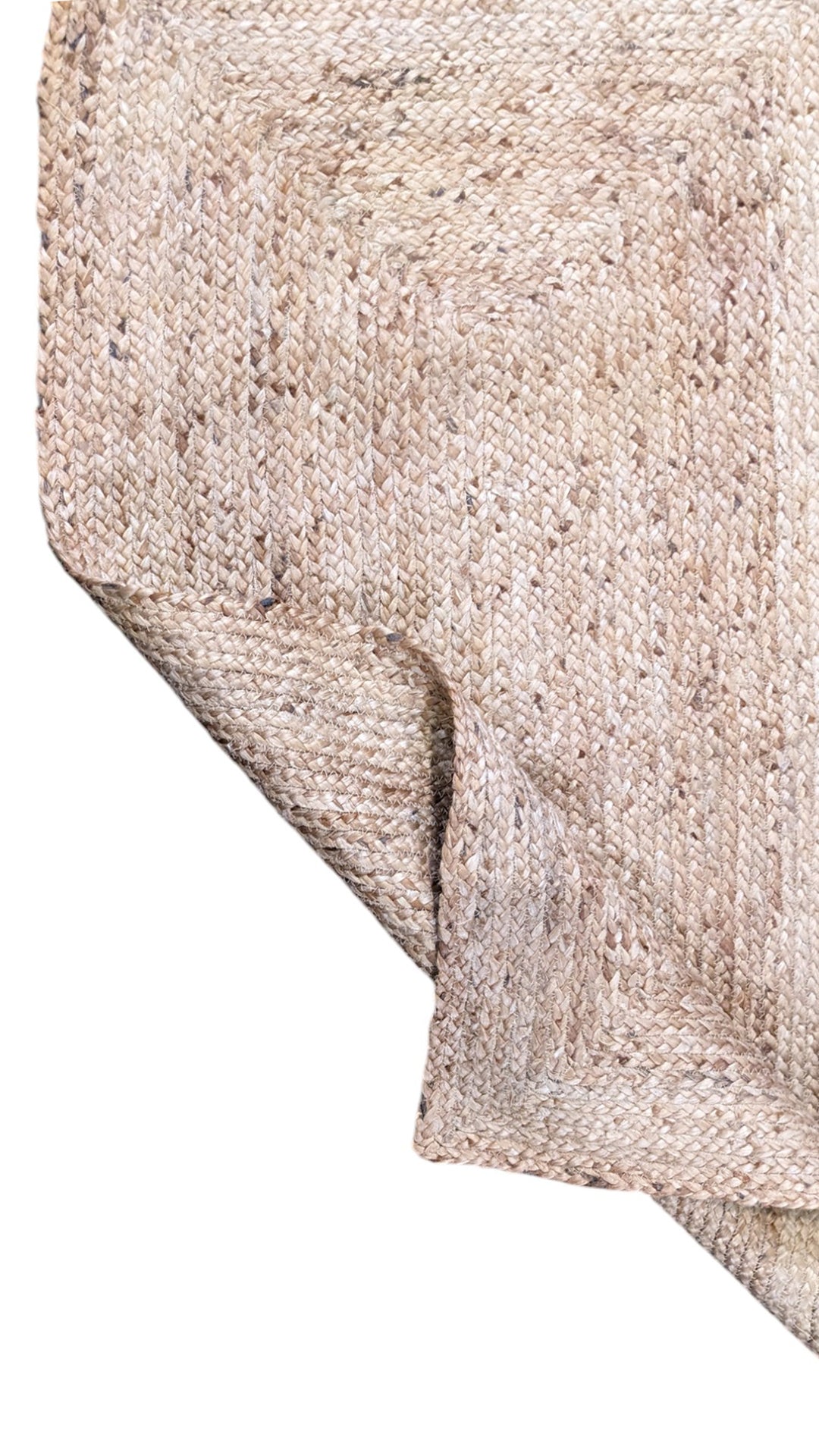 Braided Natural Jute Rug - Size: 4.9 x 2.6