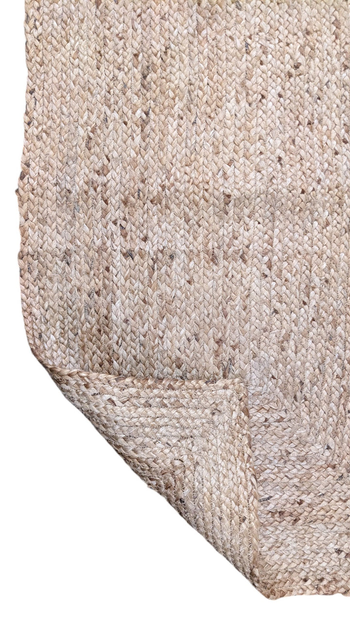 Braided Natural Jute Rug - Size: 4.9 x 2.6