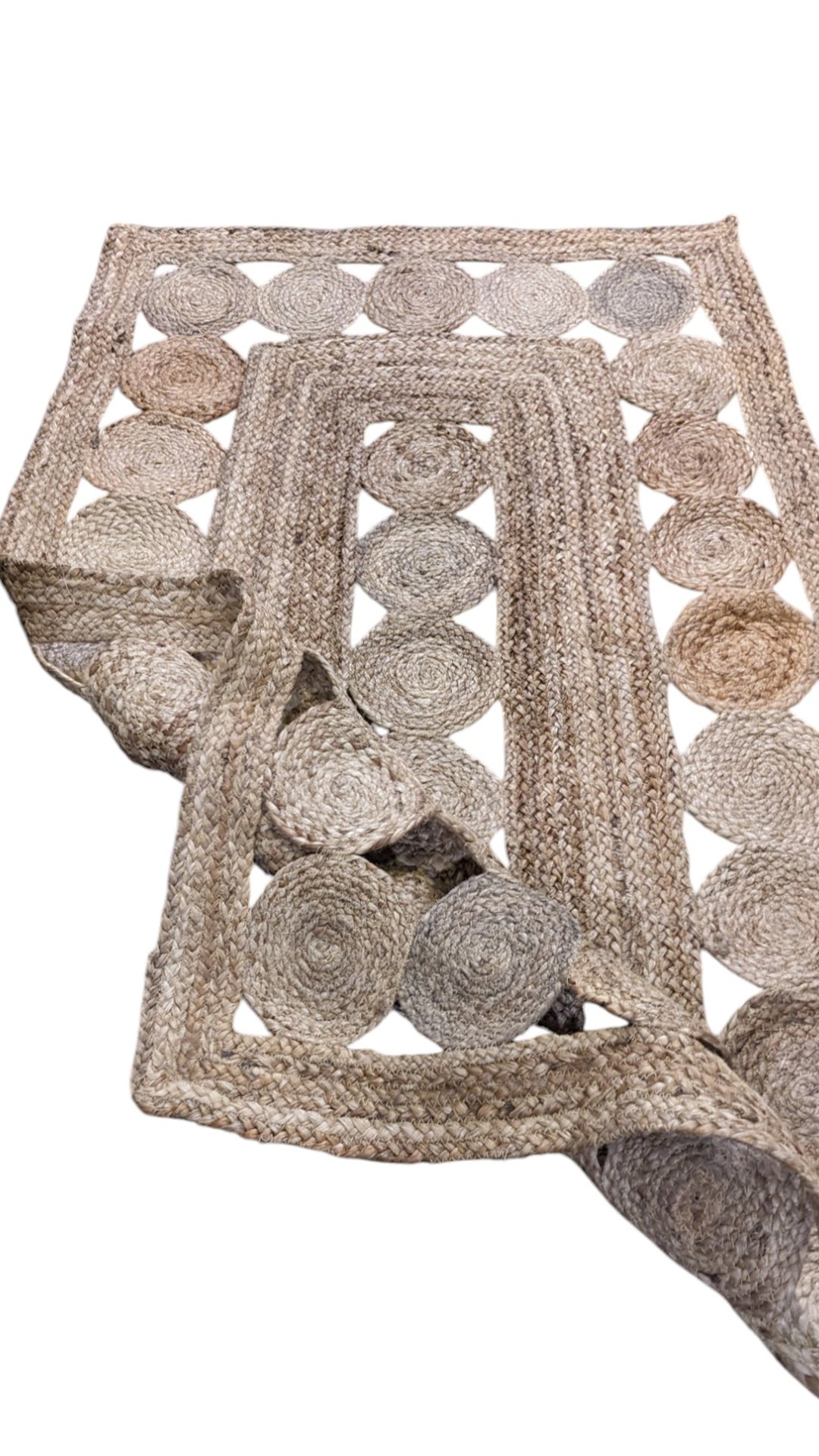 Braided Natural Jute Rug - Size: 4.9 x 2.11