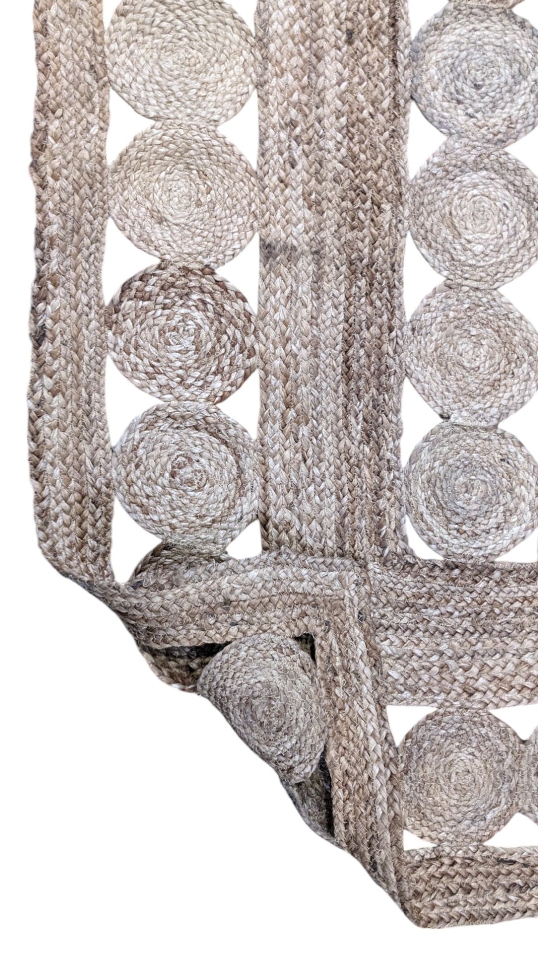 Braided Natural Jute Rug - Size: 4.9 x 2.11