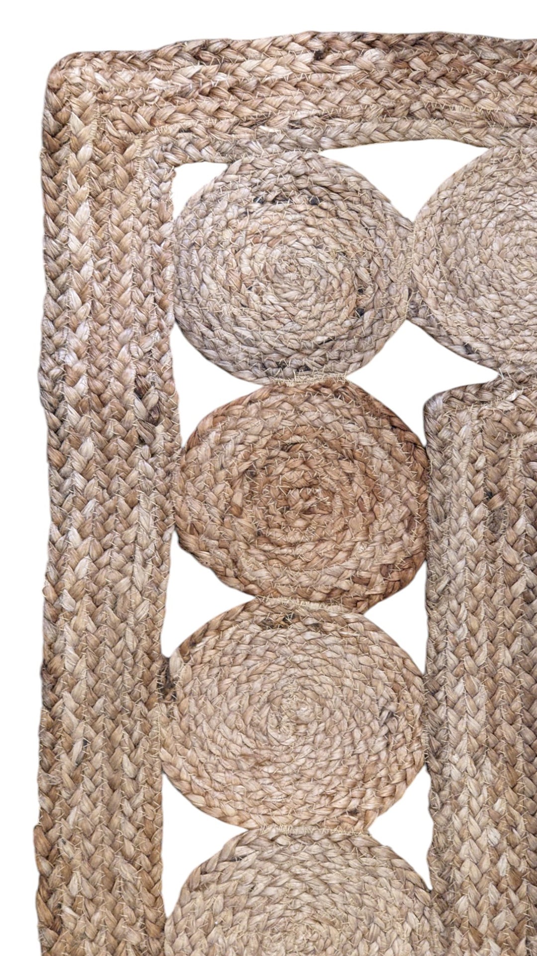 Braided Natural Jute Rug - Size: 4.9 x 2.11