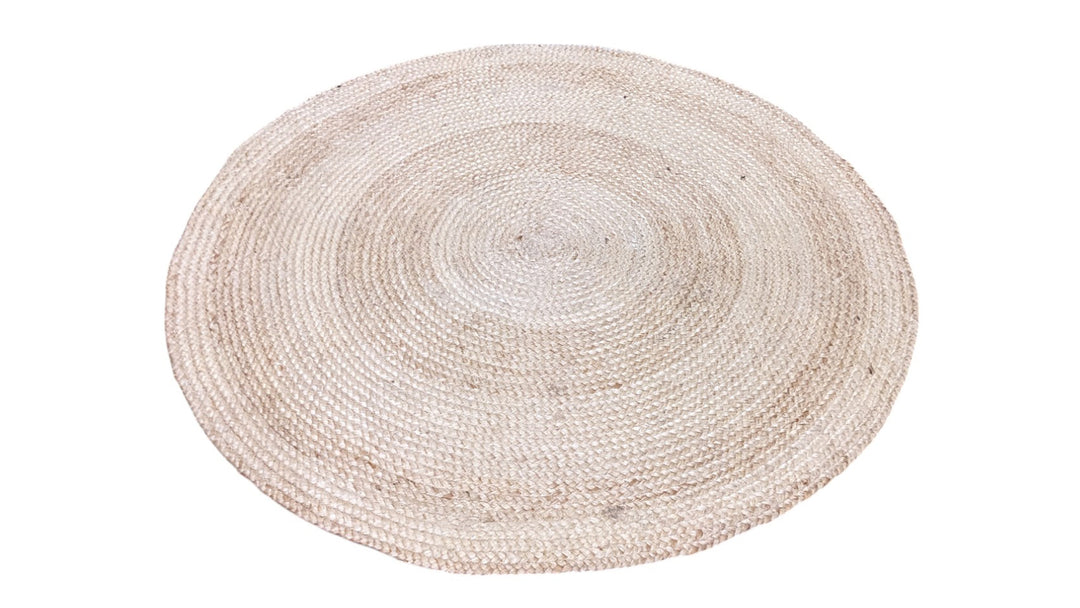 Braided Natural Jute Rug - Size: 3.9 x 3.9