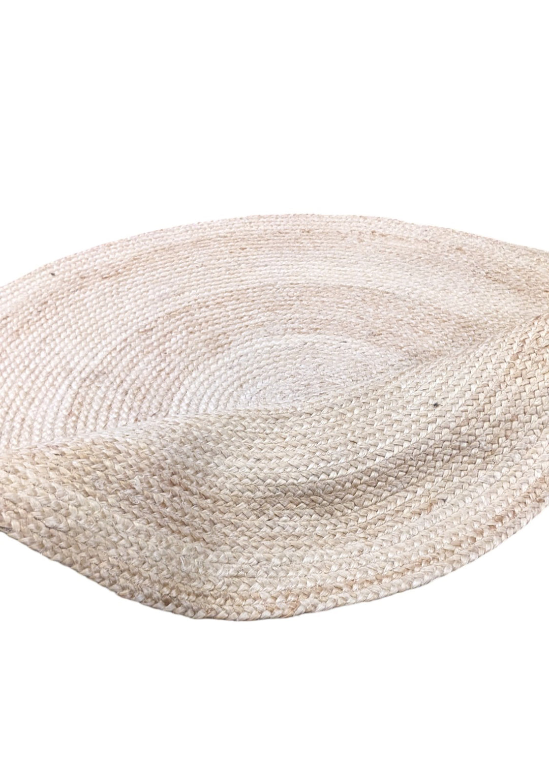 Braided Natural Jute Rug - Size: 3.9 x 3.9